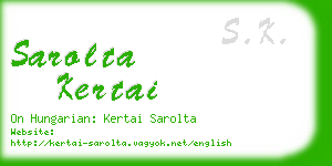 sarolta kertai business card